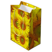 ひまわり ラスティック カントリー フラワー サマー イエロー ミディアムペーパーバッグ (正面アングル)