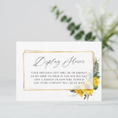 ひまわり ラスティック ブライダル シャワー ディスプレイ シャワー エンクロージャーカード (スタンド正面)