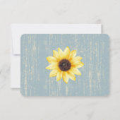 ひまわり ラスティック ブルー バーン 結婚式の返信 招待状 (裏面)