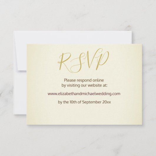 ひまわり ラスティック モダン タイポグラフ ウェディング RSVP 招待状 (正面)