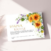 ひまわり&ラバンダーおむつラッフルカードW2 エンクロージャーカード