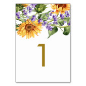 ひまわり&ラバンダー結婚テーブル1のテーブル番号 テーブルナンバー (裏面)