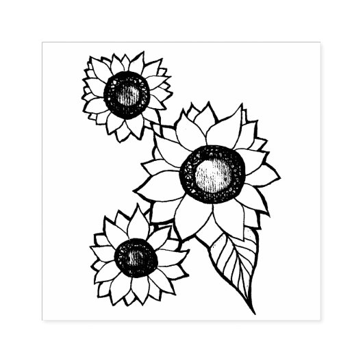 ひまわり ラバースタンプ (インプリント)