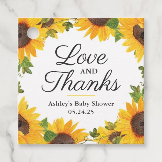 ひまわり ラブ＆サンクス フェイバータグ (正面)