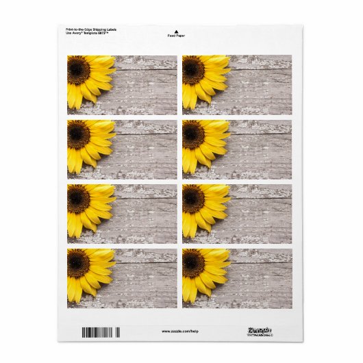 ひまわり ラベル (フルシート)