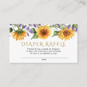 ひまわり&ラベンダーおむつラッフルエンクロージャカード エンクロージャーカード (正面)