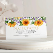 ひまわり&ラベンダーおむつラッフルエンクロージャカード エンクロージャーカード