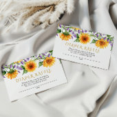 ひまわり&ラベンダーおむつラッフルエンクロージャカード エンクロージャーカード