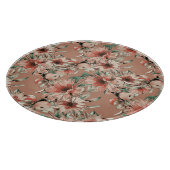 ひまわり、リンゴ：秋の水彩模様 カッティングボード (角)