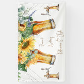 ひまわり レッドネック ウェディング ライト ビール 横断幕 (縦)