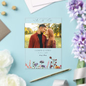 ひまわり&ワイルドフラワーフローラ写真 アクリル招待状 (インサイチュ (ウェディング))