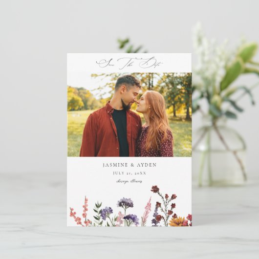 ひまわり&ワイルドフラワー結婚のフローラ2 セーブザデート (スタンド正面)