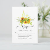 ひまわり ワイントasting ブライダルシャワー 出欠カード (スタンド正面)
