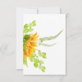 ひまわり ワイントasting ブライダルシャワー 出欠カード (裏面)