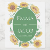 ひまわり ワインラベル (シングルラベル)