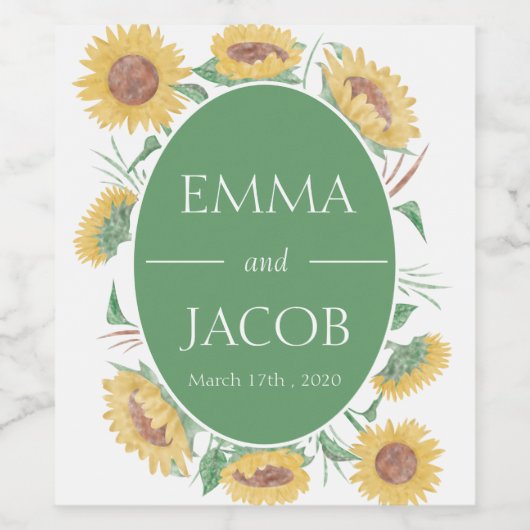 ひまわり ワインラベル (シングルラベル)