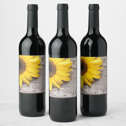 ひまわり ワインラベル (ボトル)