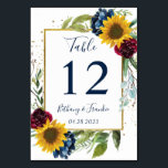 ひまわり ワインレッド ネイビーブルー 花柄 テーブルナンバー<br><div class="desc">ひまわり ワインレッド ネイビーブルー 花柄 テーブルナンバー</div>