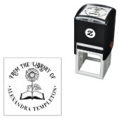 「ひまわり」付　丸形　「〇〇の蔵書」 セルフインキングスタンプ (インサイチュ)