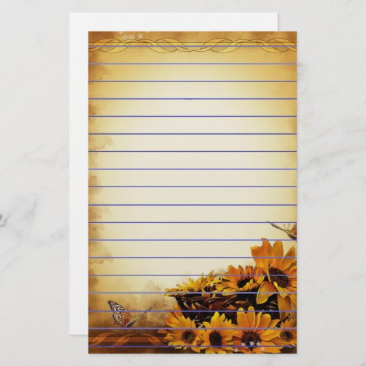 ひまわり 便箋 (正面/裏面)
