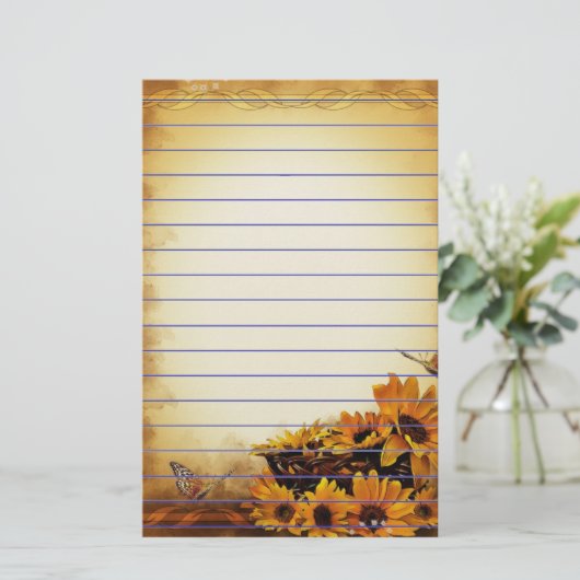 ひまわり 便箋 (スタンド正面)