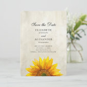 ひまわり　保存日。素朴な結婚式。地方 セーブザデート (スタンド正面)