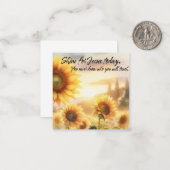 ひまわり、信仰 ノートカード (正面/裏面インサイチュ)