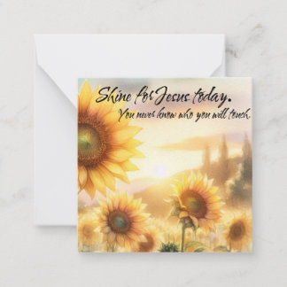 ひまわり、信仰 ノートカード