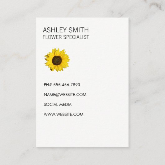 ひまわり 名刺 (裏面)