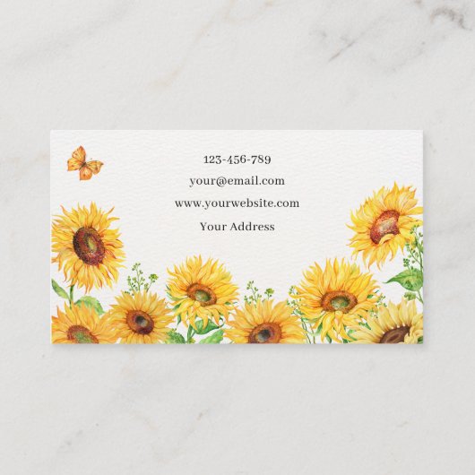 ひまわり 名刺 (裏面)