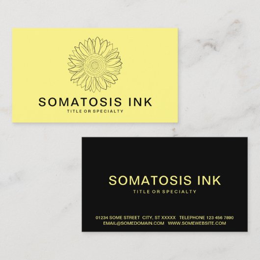 ひまわり 名刺 (正面/裏面)