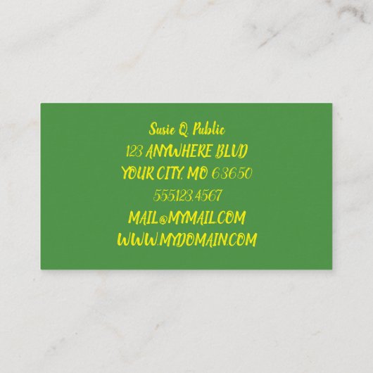 ひまわり 名刺 (裏面)