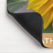 ひまわり、名前を追加 マウスパッド (コーナー)