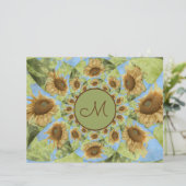 ひまわり 国の花 フローラル イエロー グリーン モノグラム (スタンド正面)