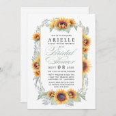 ひまわり 国 農村のウェディングシャワー招待状 招待状 (正面/裏面)