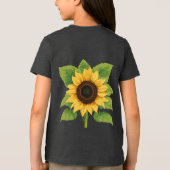 ひまわり&太陽 – 楽観主義と成長のシンボル トライブレンドＴシャツ (裏面)