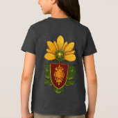 ひまわり&太陽 – 楽観主義と成長のシンボル トライブレンドＴシャツ (裏面)