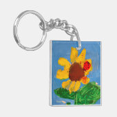 ひまわり「子どもの芸術」 キーホルダー (正面左)