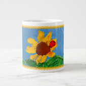 ひまわり「子どもの芸術」 ジャンボコーヒーマグカップ (正面)