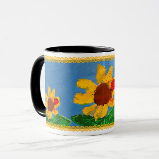ひまわり「子どもの芸術」 マグカップ (正面左)