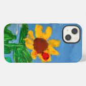 ひまわり「子どもの芸術」 iPhoneケース (裏面横)