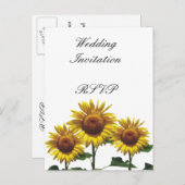 ひまわり 安い 結婚式 パッケージ セット キット インビテーションポストカード (正面/裏面)