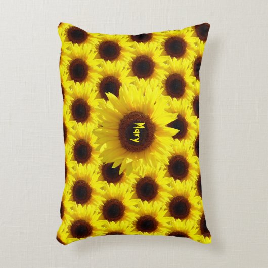 ひまわり – 屋内おもしろいアクセント枕 アクセントクッション (正面(垂直))