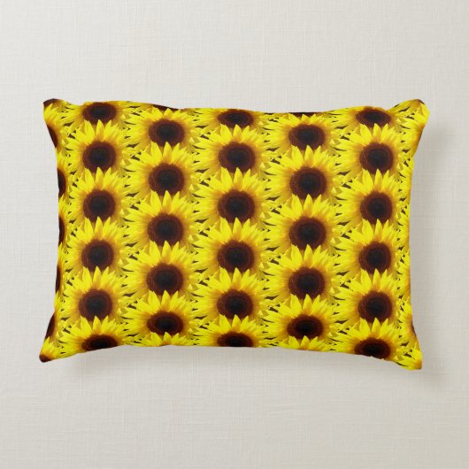 ひまわり – 屋内おもしろいアクセント枕 アクセントクッション (裏面)
