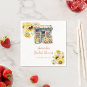 ひまわり 彼女は市場から消えた ブライダルシャワーのナプキン スタンダードカクテルナプキン (インサイチュ)