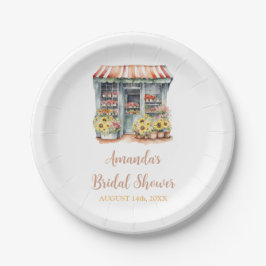 ひまわり 彼女は市場から消えた ブライダルシャワープレート ペーパープレート