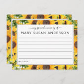 ひまわり 思い出をシェアする 追悼出席カード ポストカード (正面/裏面)