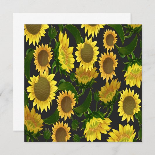 ひまわり 招待状 (正面/裏面)