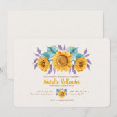 ひまわり 招待状 (正面/裏面)