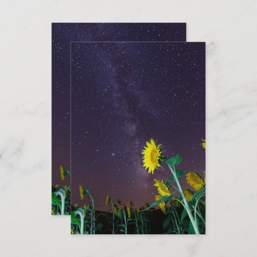 ひまわり 招待状 (正面/裏面)